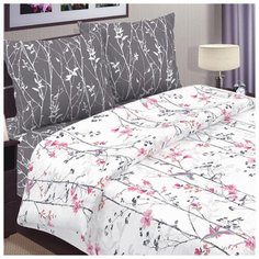 Комплект постельного белья "Insight" поплин, 100% хлопок, пл. 118 гр./кв.м., "Соната" размер 2.0 евро простыня Традиция