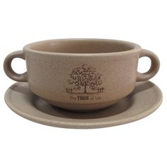 Суповая чашка на блюдце Дерево жизни Terracotta TLY923-TL-AL