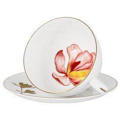 Чашка с блюдцем Magnolia в подарочной упаковке 250 мл Anna Lafarg