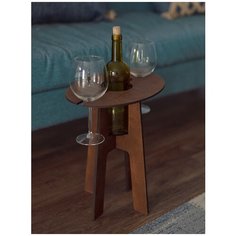 Столик для бутылки и двух бокалов орех Groza