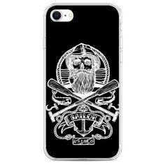 Силиконовый чехол "Тату моряк" на Apple iPhone SE 2020 / Айфон SE 2020 Case Place