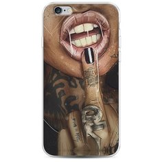 Силиконовый чехол "Девушка с татуировками" на Apple iPhone 6S / Айфон 6S Case Place