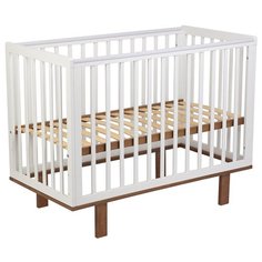 Кроватка детская Polini kids Simple 340, белый- дуб