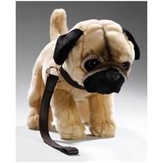 Игрушка мягконабивная LEOSCO Мопс 23 см с ошейником