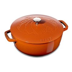 Кокотница "Тыква", 24 см, корица, 111824806, Staub