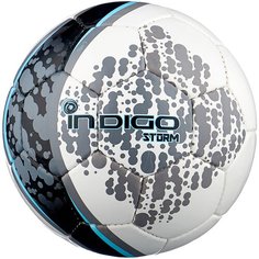 Футбольный мяч Indigo SТORM D03 белый/серый/голубой 5