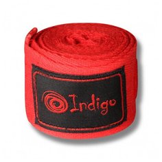 INDIGO Бинт боксёрский INDIGO х/б, нейлон 1115 3,5 м Красный