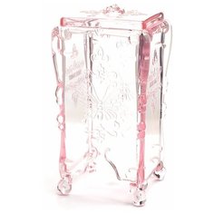 TNL Professional Контейнер для безворсовых салфеток прозрачный/розовый