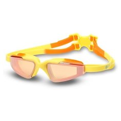 Очки для плавания детские INDIGO GRAPES зеркальные S977M Желто-оранжевый