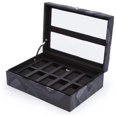 Шкатулка для часов Memento Mori, черный, Wolf 493502