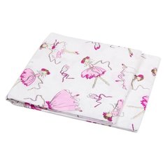 Простыня Amarobaby Балерины, 150 х 210 см, белый/розовый