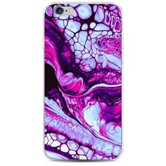 Силиконовый чехол "Розовый флюид арт" на Apple iPhone 6 / Айфон 6 Case Place