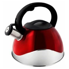 Webber Чайник со свистком BE-0530, 3 л, красный