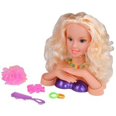 Кукла-модель Amore Bello, торс, голова для причесок и маникюра, набор стилиста, аксессуары в комплекте, расческа, заколка, резинки для волос, бусы