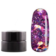 Краска гелевая Masura Гель-краска с иридисцентным глиттером сказочная орхидея