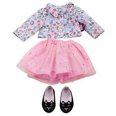 Gotz Комплект одежды Glitter Flower для кукол 45-50 см 3402676 розовый/голубой
