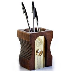 Органайзер для рабочего стола sharpener темное дерево Suck UK