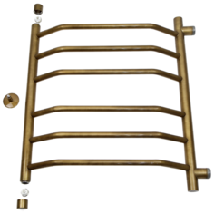 Полотенцесушитель маргроид В7 Р60*50 (боковое подключение на 50 ) Бронза состаренная
