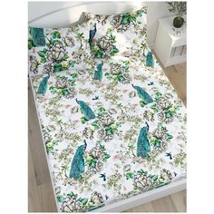 Простынь на резинке Сказка "Павлины" 160х200 см