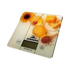 Весы Кухонные 5КГ Электр ЖК Дисплей Стекло 15Х15СМ МЕД Добрыня Do-3015в .