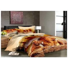 Постельное белье "Лоренцо" сатин; HLP1059 (A/B); размер 2.0 евро простыня Бояртекс