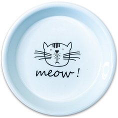 КерамикАрт - Миска керамическая для кошек MEOW! 200мл, Белая