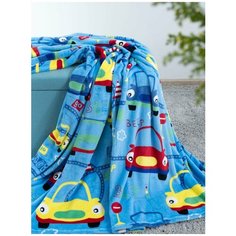 Плед Multicolor race, детский, голубой размер Ясли Guten Morgen