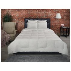 Одеяло Guten Morgen, стандартное пуховое Marlene, без рисунка, серый ; Размер: 1.5