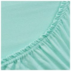 Трикотажная простыня на резинке 100% хлопок, пл. 125 гр./кв. м., "Мятный" размер 140 х 200 Традиция
