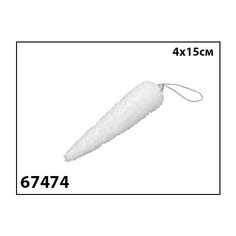 Елочное украшение Marko Ferenzo "Classic White. Сосулька" (цвет: белый, 4x15 см)