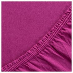 Трикотажная простыня на резинке 100% хлопок, пл. 125 гр./кв. м., "Фиолетовый" размер 180 х 200 Традиция