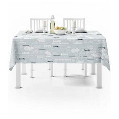 Скатерть "Мари Санна"; Леттеринг серая; размер 150 х 200 Ночь Нежна