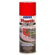 Краска ABRO Spray Paint Plastic, красный перец, 226 мл