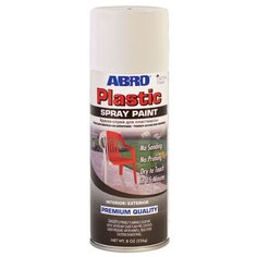 Краска ABRO Spray Paint Plastic глянцевая, белый