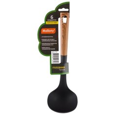 Половник из нейлона, FORESTA, с пластм ручкой/дизайн под дерево, 32*9,5 см, тм Mallony