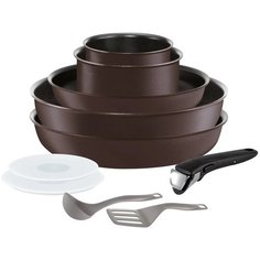 Набор посуды Tefal Ingenio Chef L6559802 10 пр. коричневый