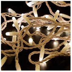 Гирлянда NEON-NIGHT Нить, 1000 см, 100 ламп, теплый белый/белый провод