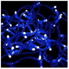Гирлянда NEON-NIGHT Нить, 305-183, 1000 см, 100 ламп, синий/прозрачный провод