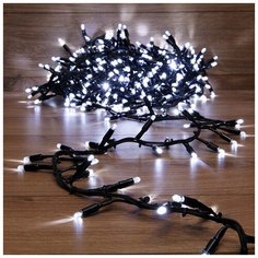 Гирлянда «Кластер» 10 м, 400 LED, черный каучук, IP67, соединяемая, цвет свечения белый NEON- NIGHT, 1шт