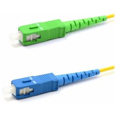 Патч- корд оптический переходной (SM), 9/125 (OS2), SC/APC- SC/UPC, (Simplex), Lszh, 15м Rexant