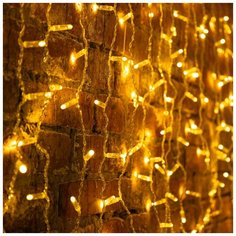 Гирлянда светодиодная «Дождь» 2x0,8 м, эффект мерцания, прозрачный провод, 230 В, диоды теплый белый, 160 LED, 1шт Neon Night