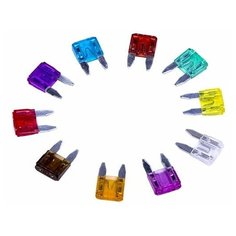 Набор автомобильных предохранителей мини в пластиковой коробке 100шт. Rexant, 1шт