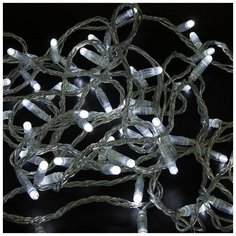 Гирлянда «Нить» 10 м, 200 LED, прозрачный ПВХ, цвет свечения белый с эффектом мерцания (каждый 5- й) NEON- NIGHT, 1шт