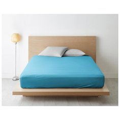 Простыня на резинке поплин гл/кр "Ночь Нежна"; Бирюза; размер 200 х 200