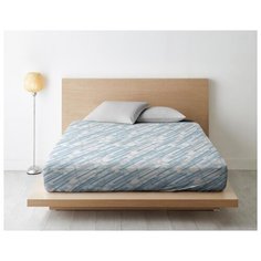 Простыня на резинке из поплина "Ночь Нежна"; Город будущего; размер 120 х 200