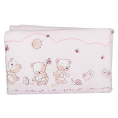 Sonia Kids бортик в кроватку без рюши Солнечные мишки розовый