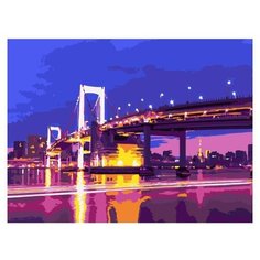 Ркн/ф-066 Картина по номерам "Вечерний мост" 38х28,5 Lori