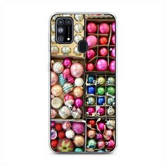 Силиконовый чехол "Елочные игрушки" на Samsung Galaxy M31 / Самсунг Галакси М31 Case Place