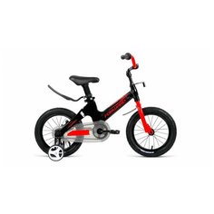 Велосипед FORWARD COSMO 14 (14" 1 ск 2020-2021, черный/красный