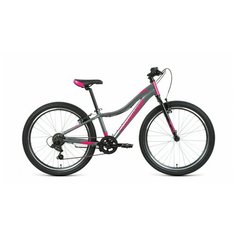 Велосипед FORWARD JADE 24 1.0 (24" 7 ск. рост 12") 2020-2021, серый/розовый